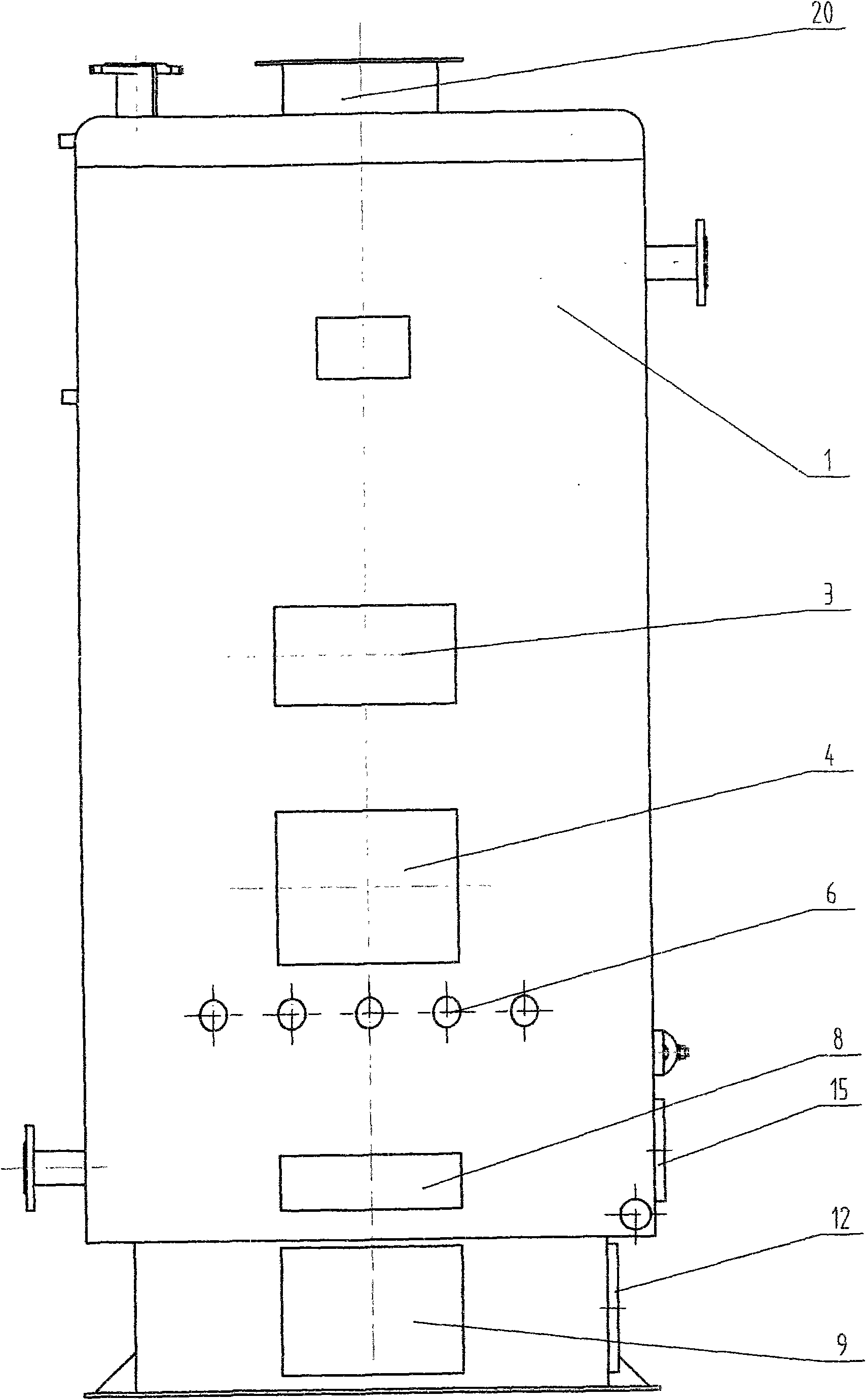 Downdraft gasification coal-fired boiler