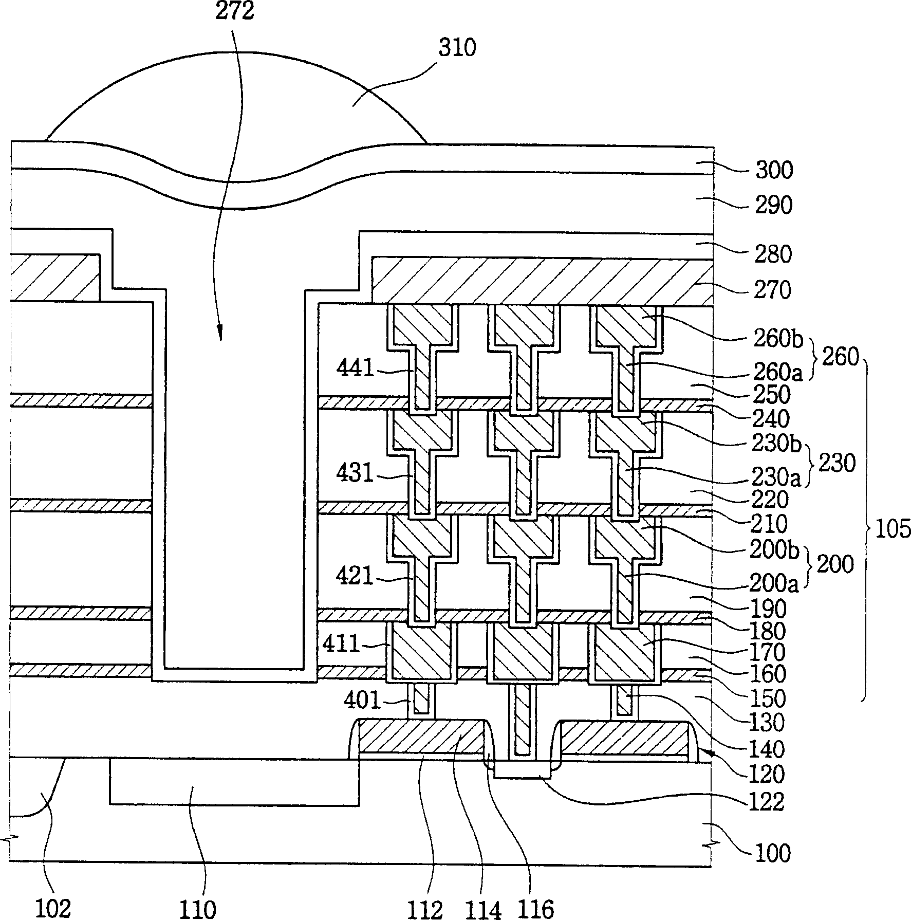 Structure of complementary metal oxide semiconductor image sensor and its manufacturing method