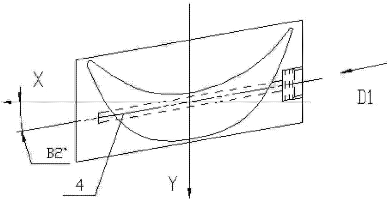 Penult-stage moving blade of air-cooled steam turbine