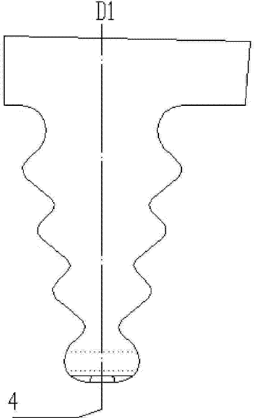 Penult-stage moving blade of air-cooled steam turbine