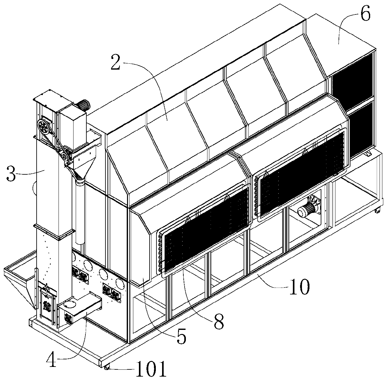 Grain drying device