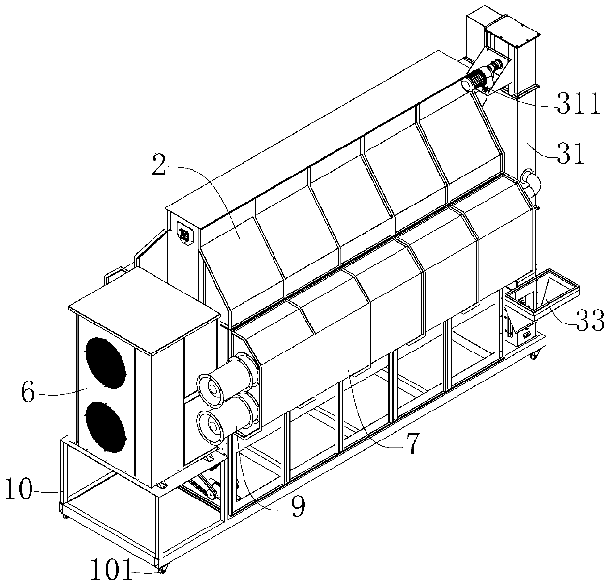 Grain drying device