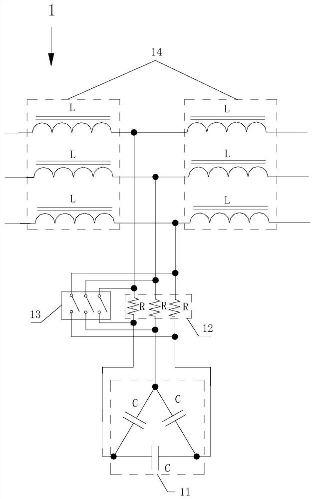 Filter capacitor charging circuit, monitoring system and monitoring processing method