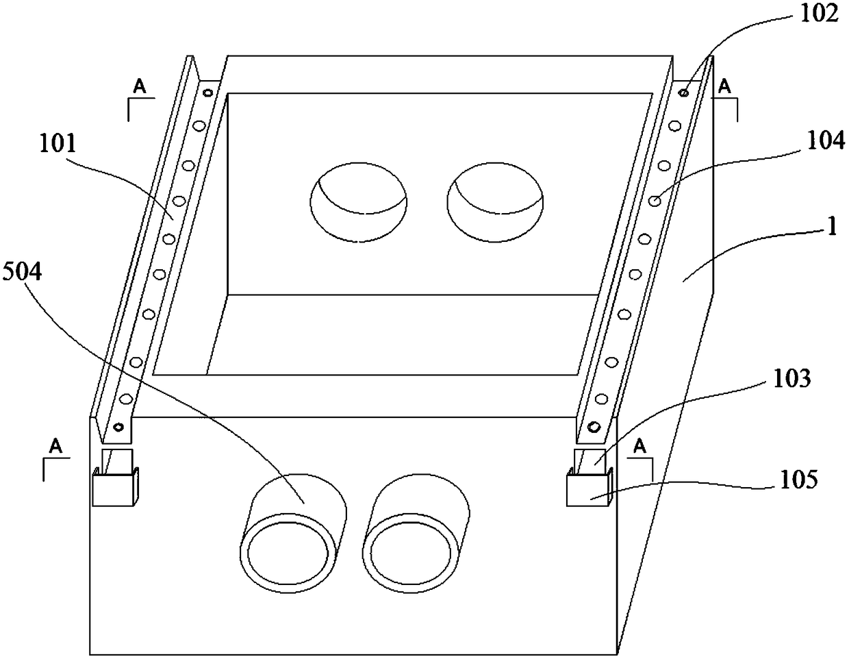 Connection box having connection terminal component