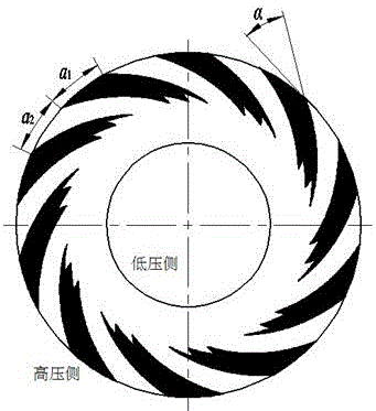 Mechanical seal ring provided with multi-sawteeth-shaped spiral grooves