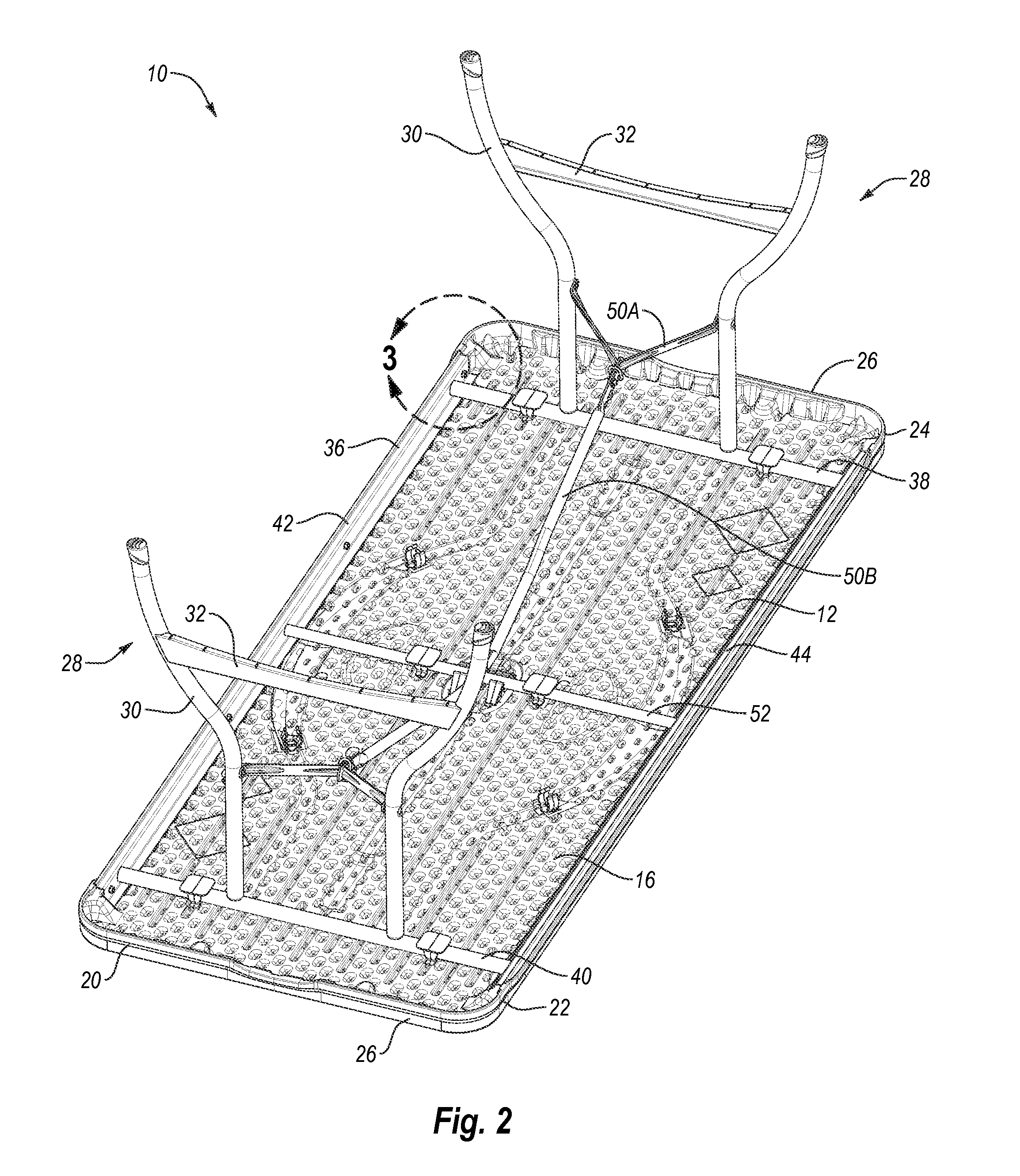 Frame for a table