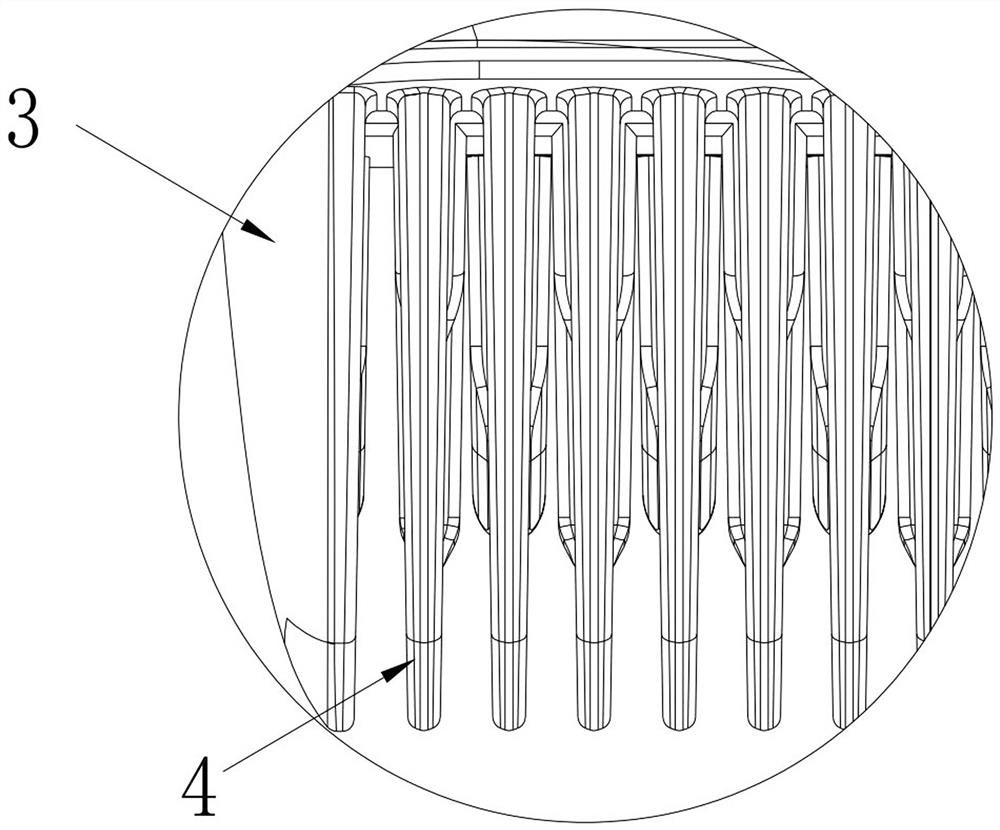 Linear comb tooth electric heating hair straightening comb