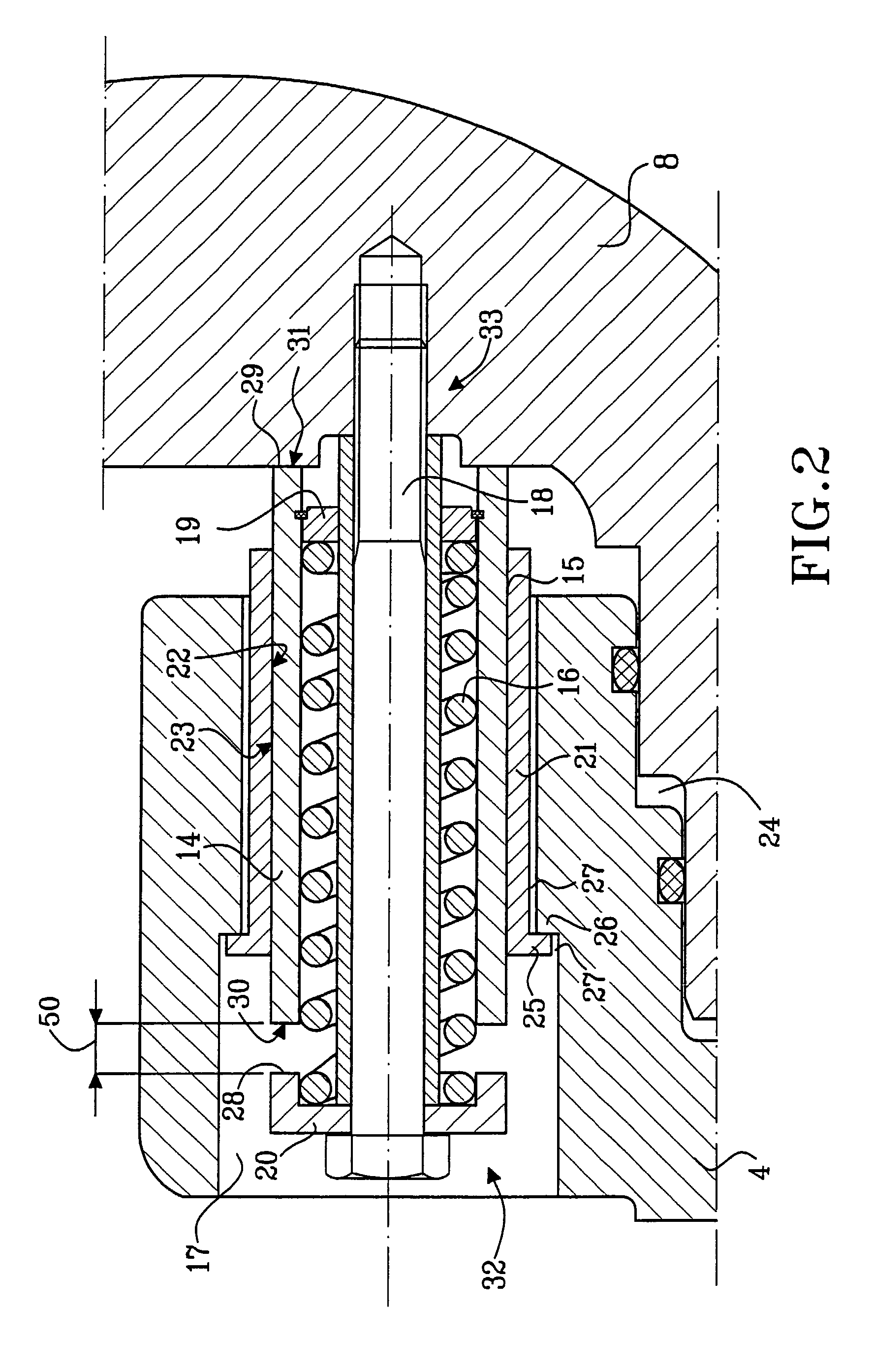 Device for displacing an object a certain distance