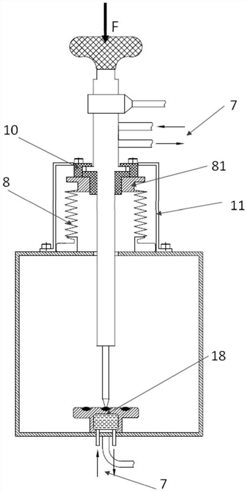 A small electric arc melting furnace