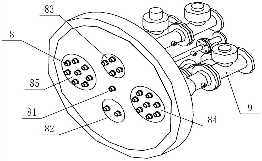 Gas flow standard device with high and low pressure double calibration sections, and calibration method thereof