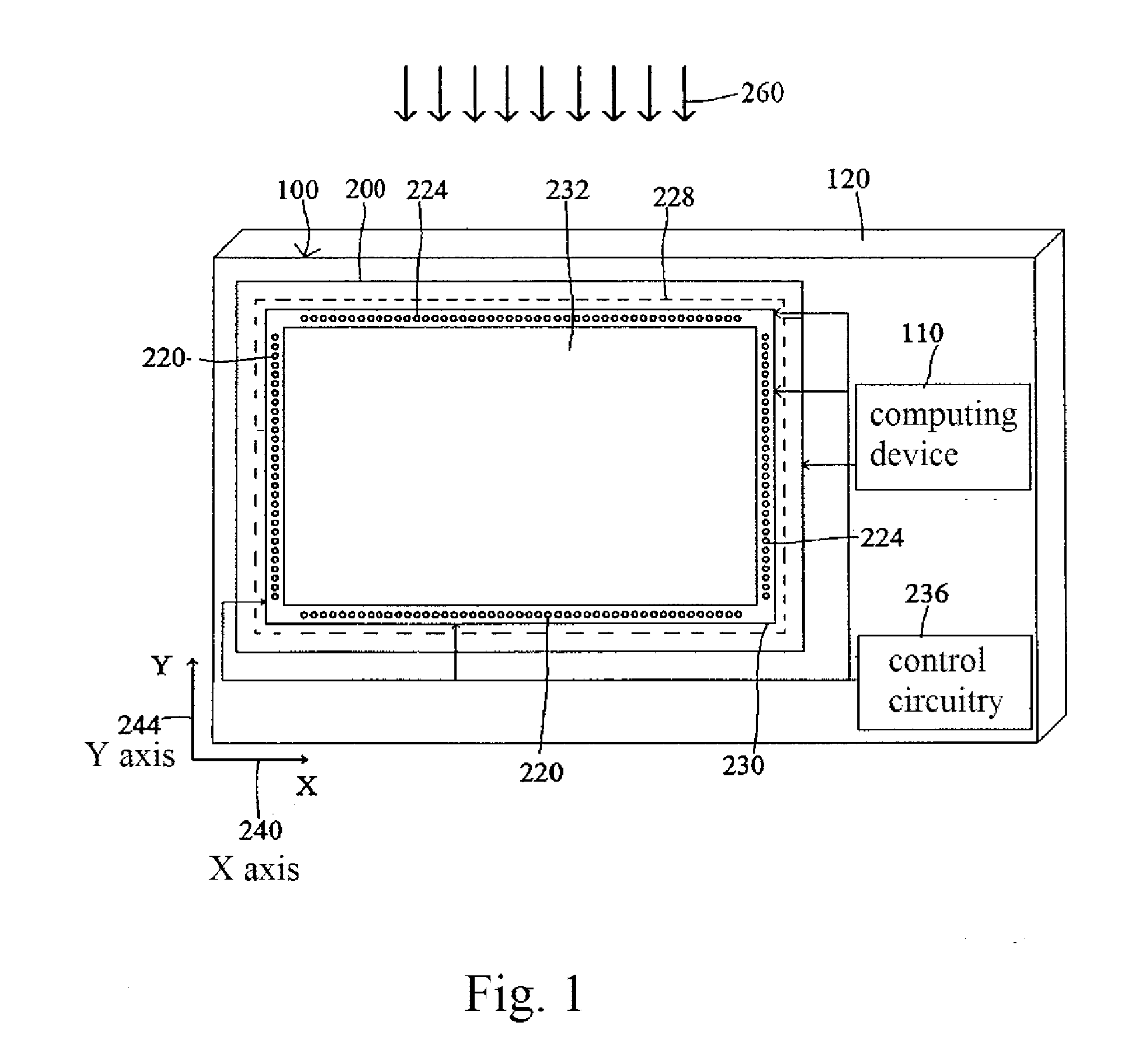 Method and Device for Adjusting Brightness of an Optical Touch Panel