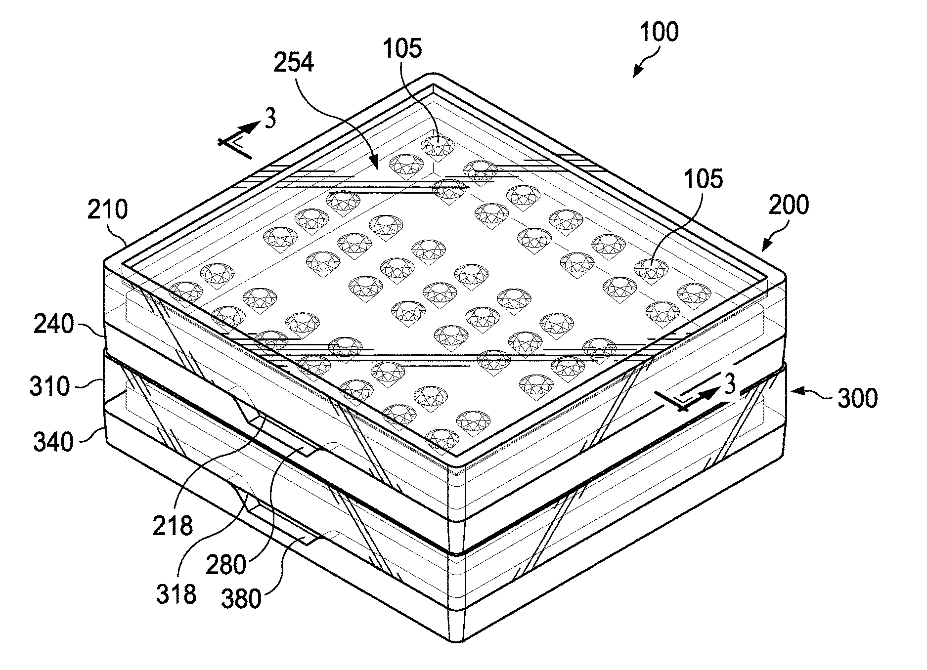 Stackable gemstone carrying case