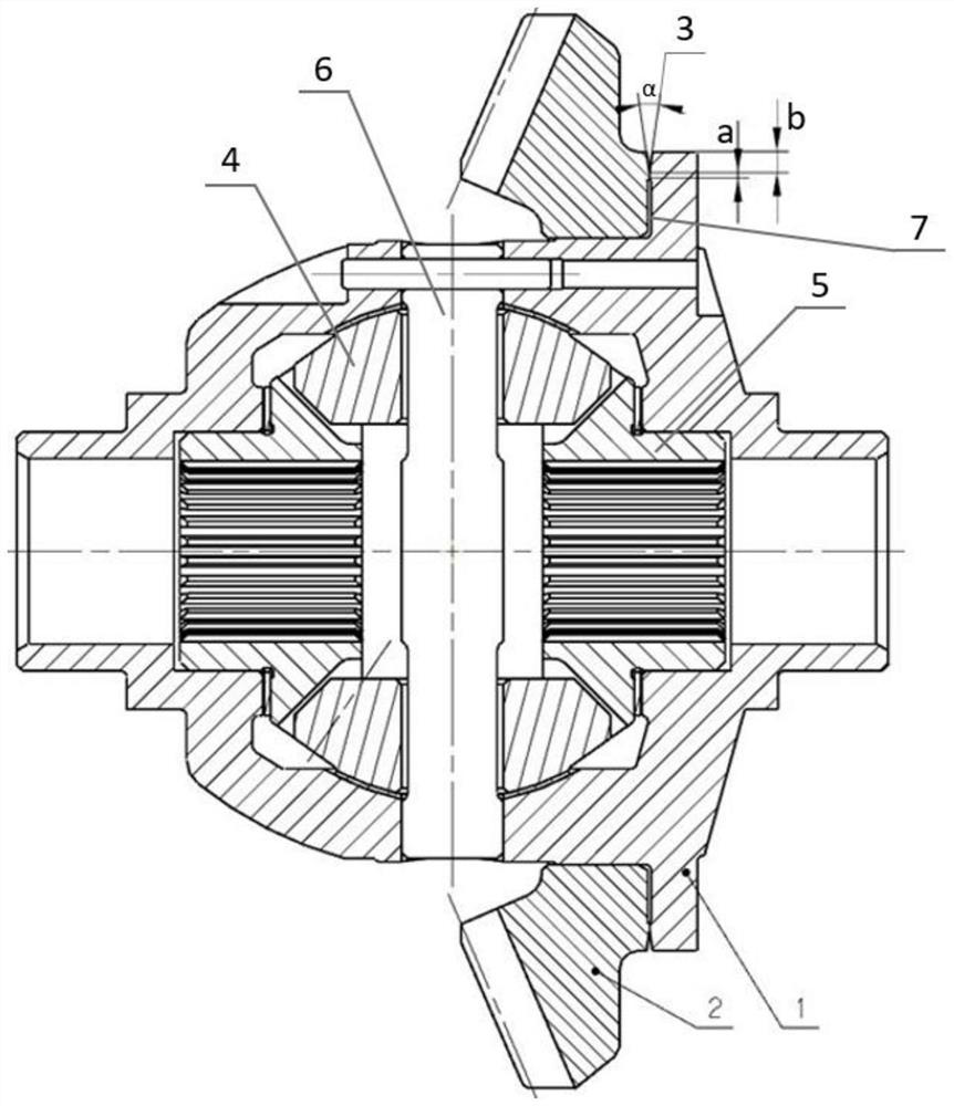 Installation structure of differential and driven bevel gear