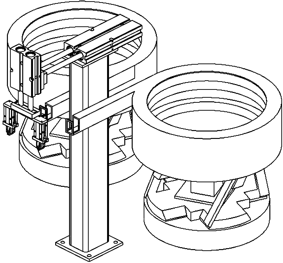 Irregular-shaped radiating fin automatic assembling device