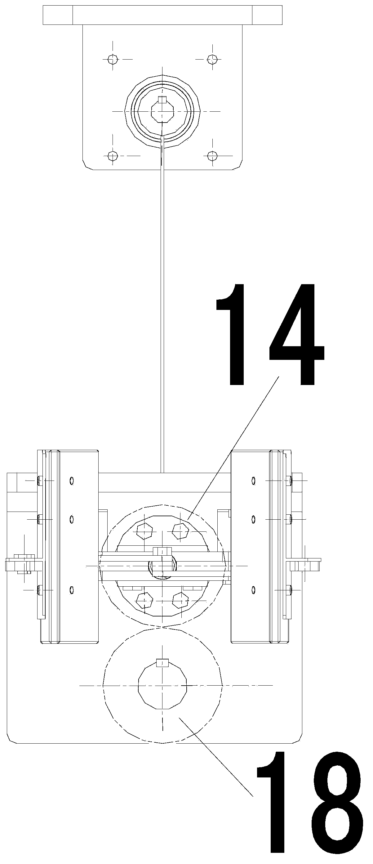 Picking actuating mechanism used at tail end of pineapple picking mechanical arm