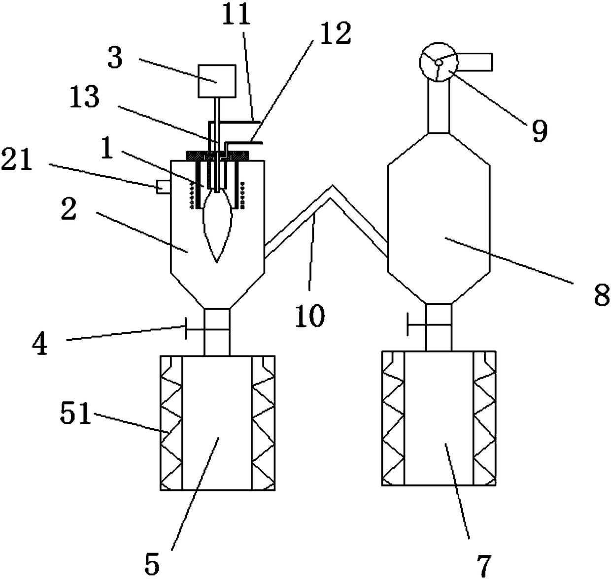 Method and device for preparing spherical titanium nitride powder