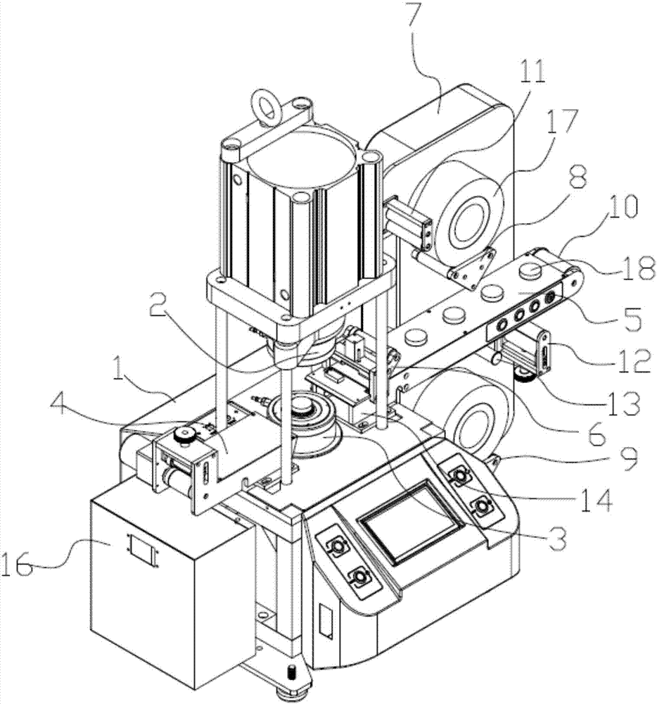 An automatic feeding device for a rotorless vulcanizer