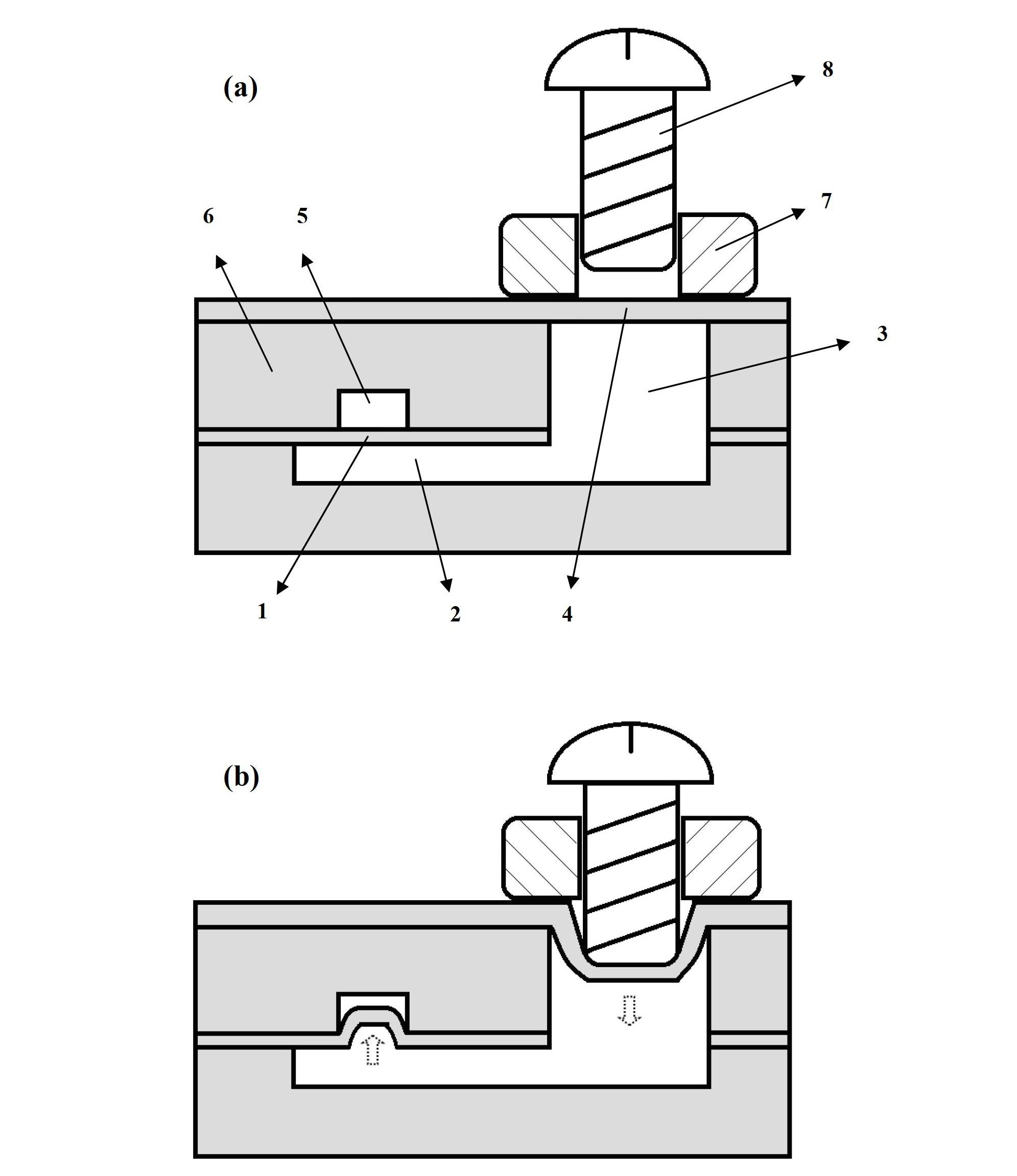 Pneumatic micro-valve integrated in micro-flow control chip