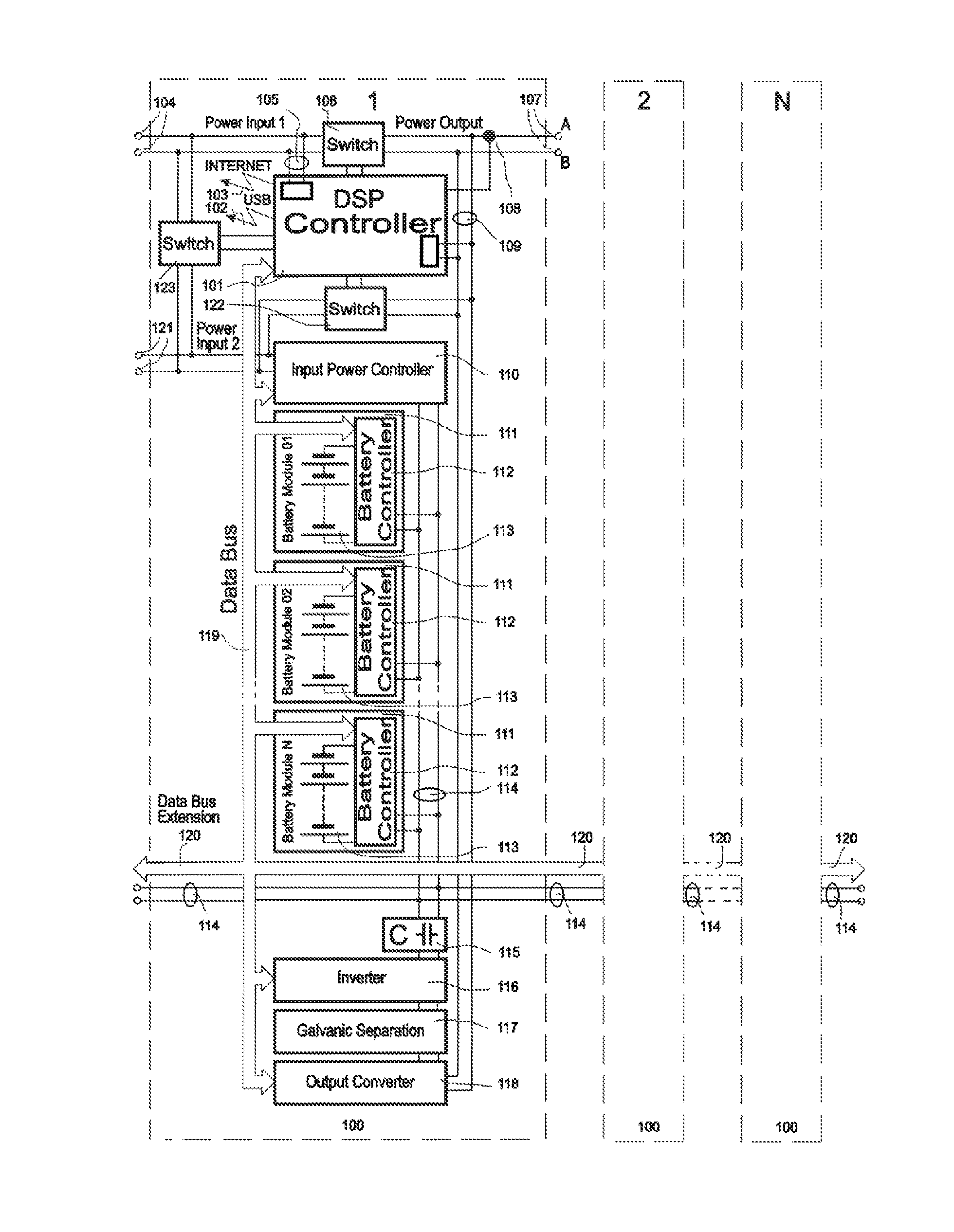 Multipurpose, universal converter with battery control and real-time power factor correction