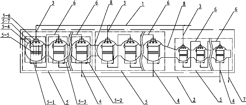 Main evaporator of low-temperature multi-effect sea water desalinization high-concentration factor combined system