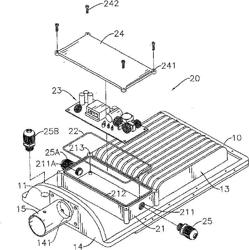 Power supplier assembling structure of lighting device