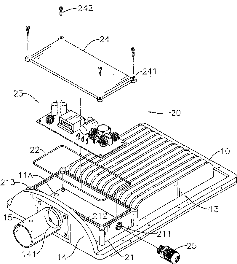 Power supplier assembling structure of lighting device