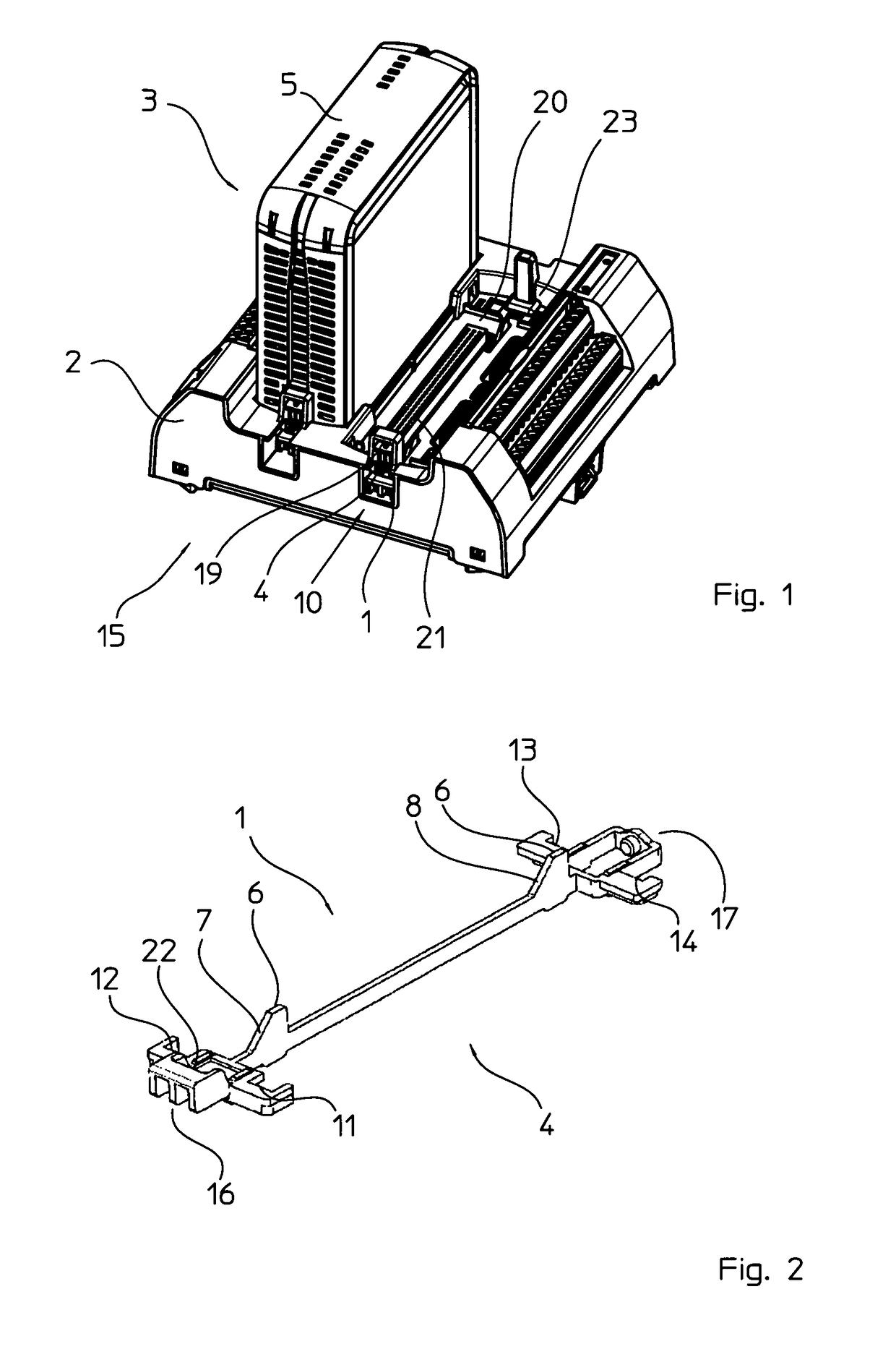 Locking mechanism for a housing to hold a plug-in module