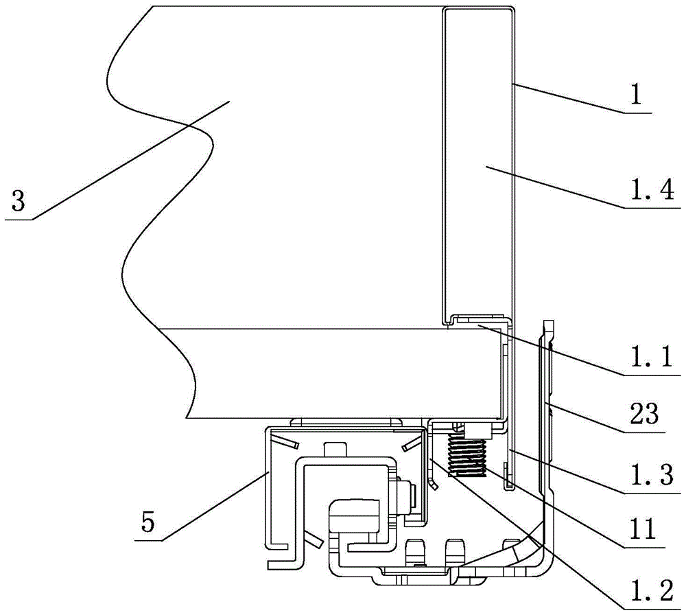 A concealed adjustment device for a furniture drawer