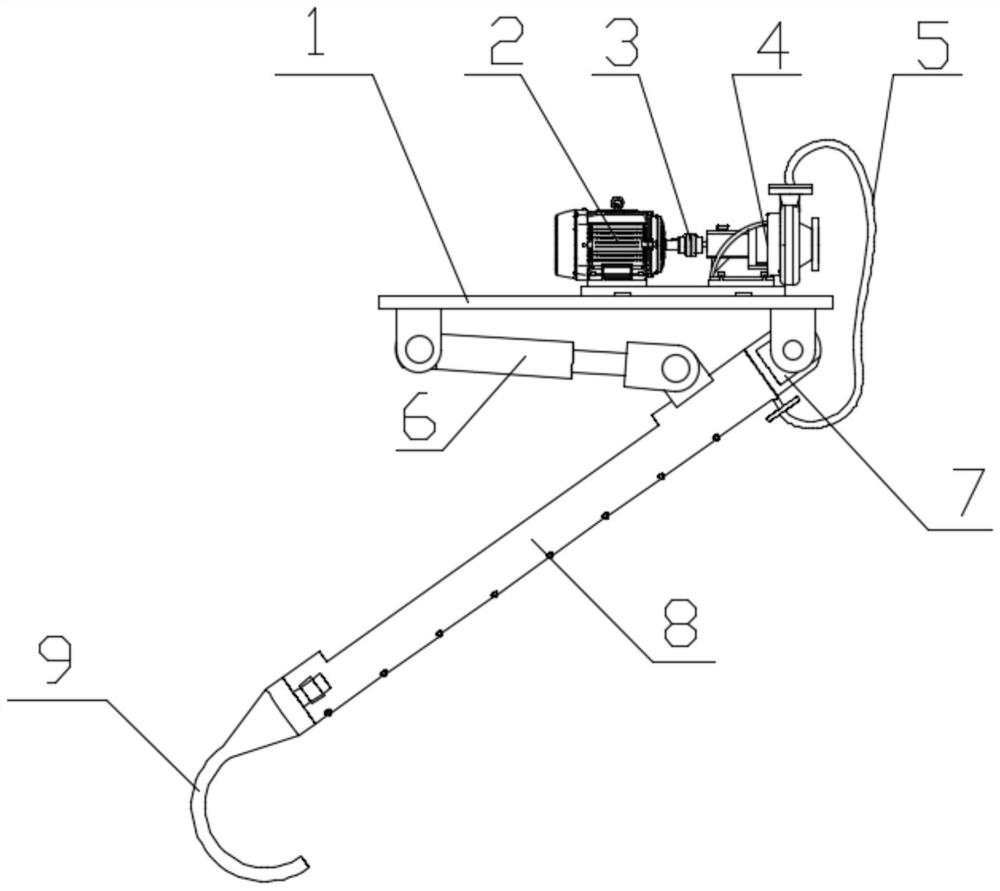 A cleaning and probing tool for buried submarine cable and its operation method