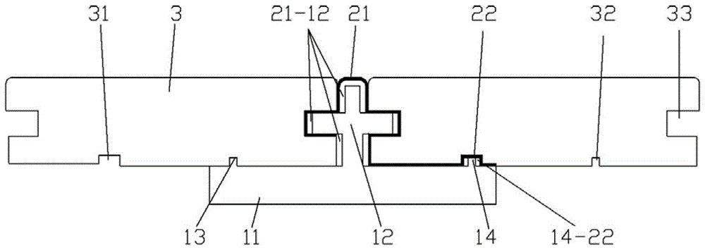 Combined double keel decorative board