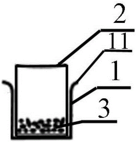 Preparation method for test sample for alloy powder performance analysis and special compound crucible