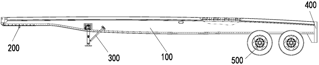 Longitudinal beam of semi-trailer and semi-trailer