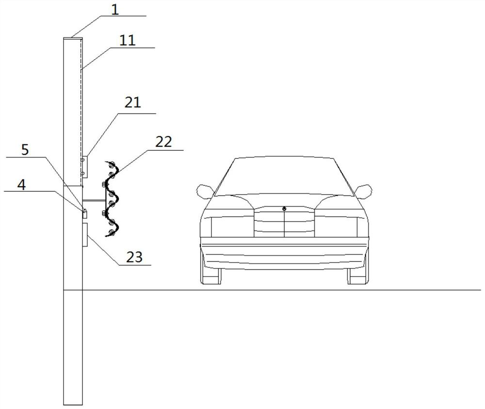 Intelligent anti-collision guardrail, system and method suitable for long and large downhill of mountainous highway