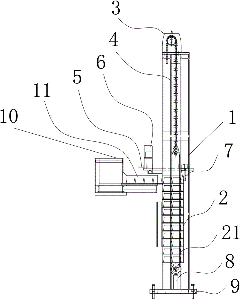 An automatic feeding device for aluminum ingots