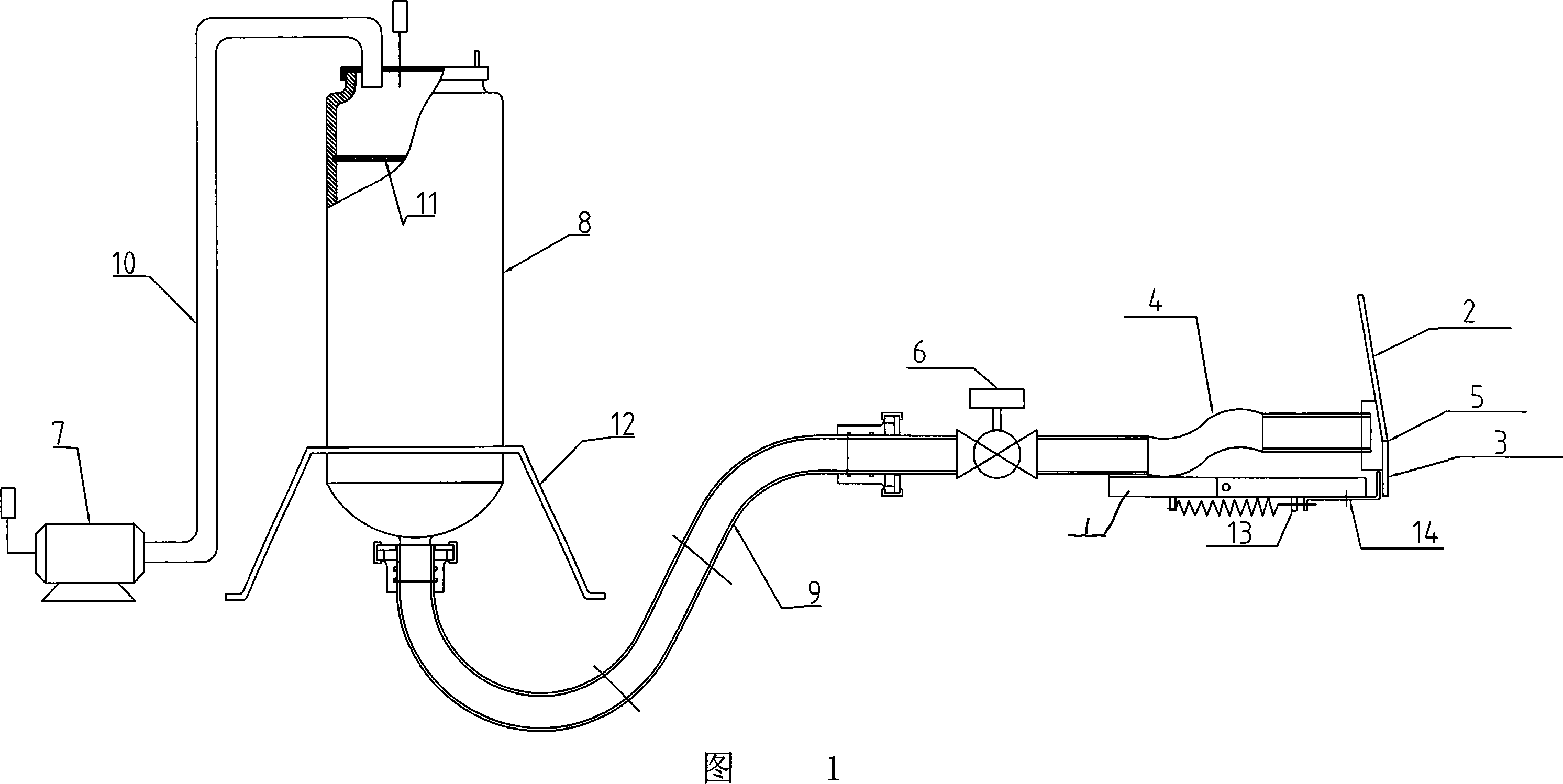 Pneumatic plastering powder wall machine