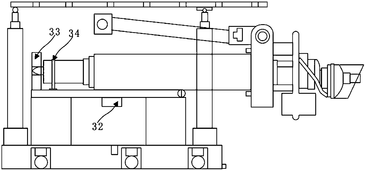 Pneumatic anchor rod drilling machine operation positioning device and method for geotechnical engineering