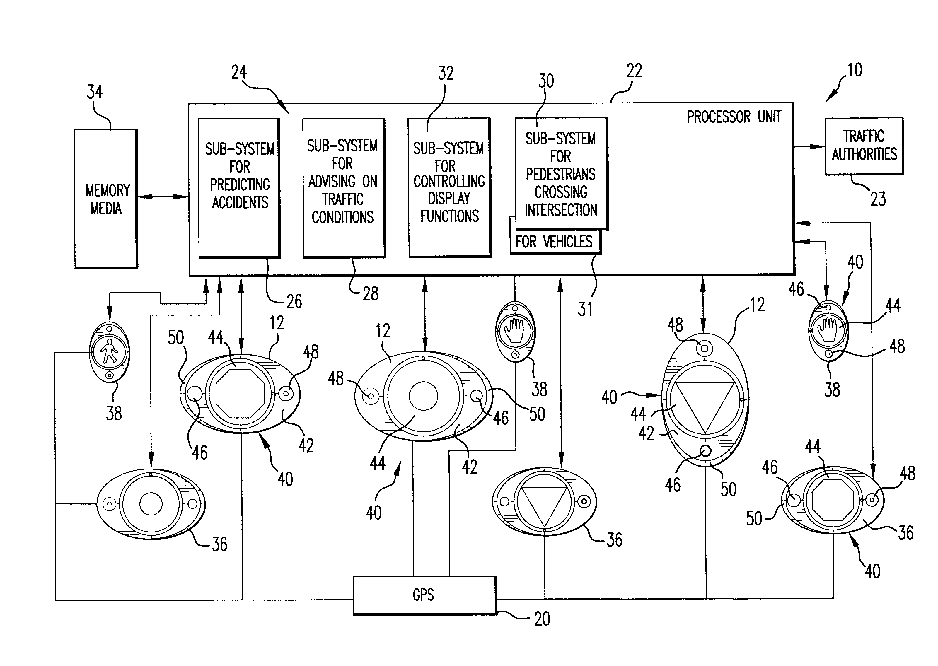 System and method for traffic related information display, traffic surveillance and control