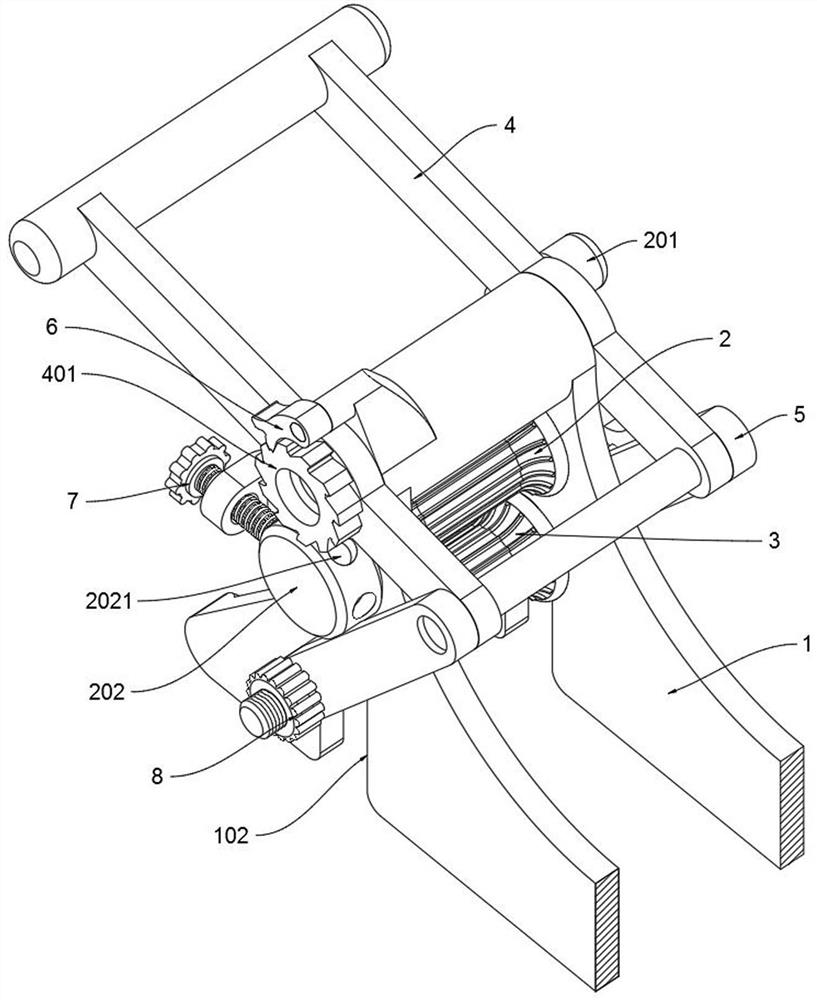 Auxiliary clamping and fixing device for connection of wind power generation cables