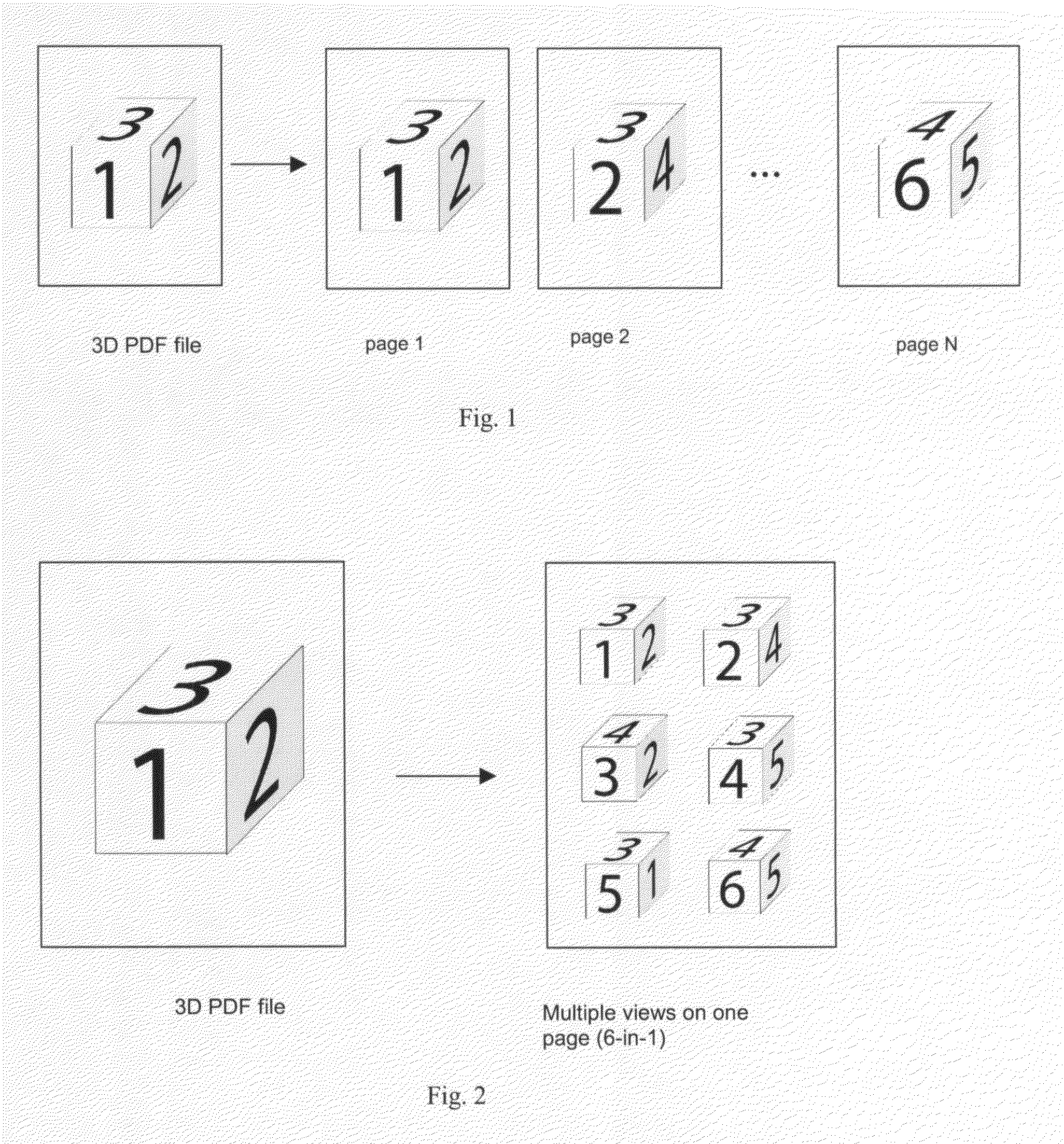 Direct printing of a desired or multiple appearances of object in a document file