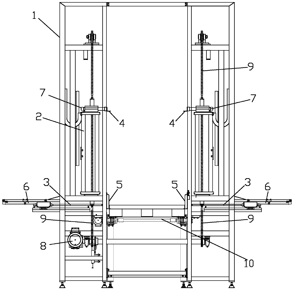 One-by-one frame body splitting method suitable for industrialized rearing