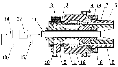 Mould for simultaneously cooling inner and outer pipe walls of plastic pipe during molding