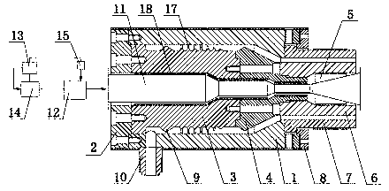 Mould for simultaneously cooling inner and outer pipe walls of plastic pipe during molding