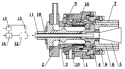 Mould for simultaneously cooling inner and outer pipe walls of plastic pipe during molding