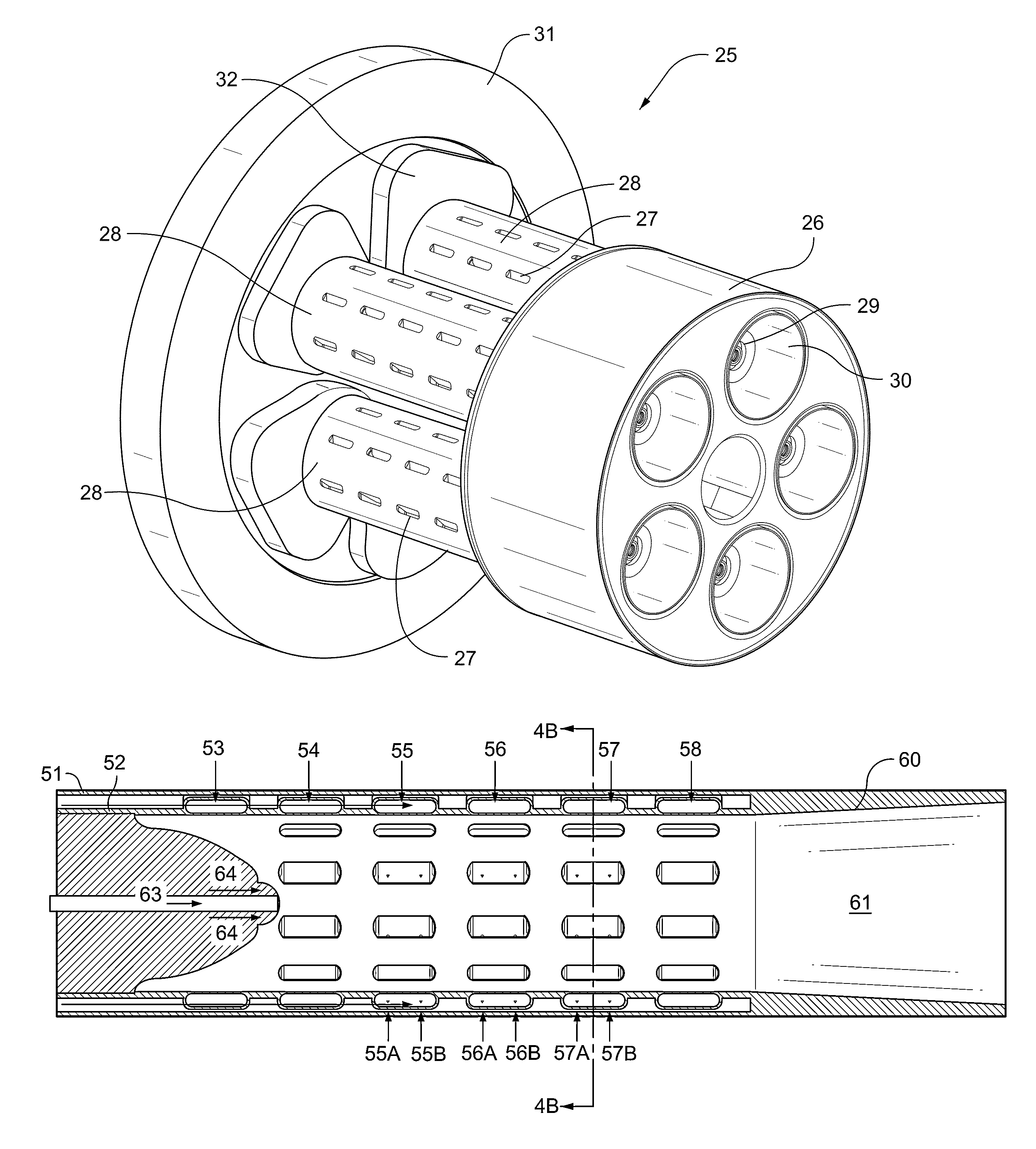 Pocketed air and fuel mixing tube