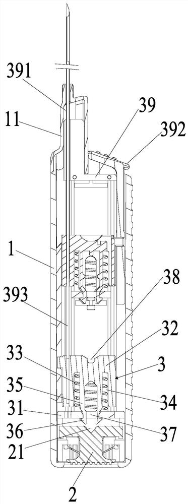 Biopsy needle excitation device and full-automatic biopsy device