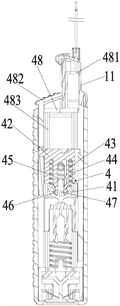 Biopsy needle excitation device and full-automatic biopsy device