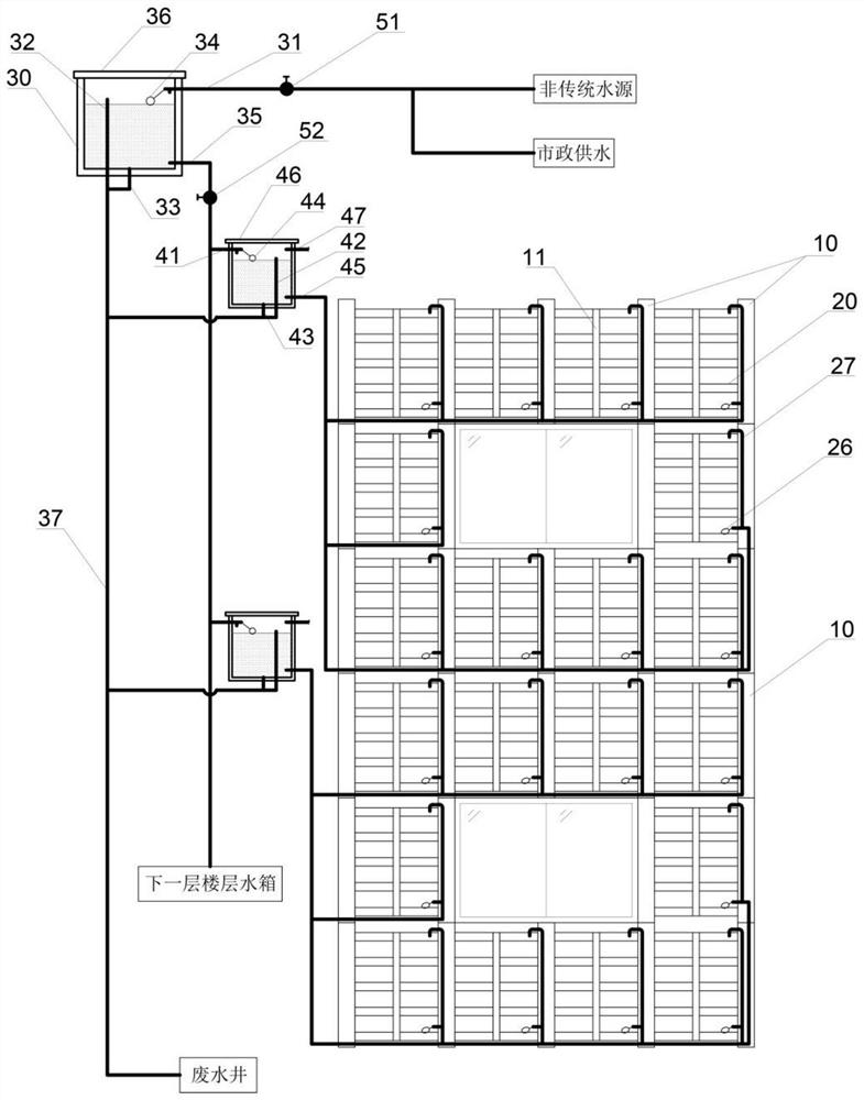 Water storage sunshade grid system for passive cooling of building outer wall