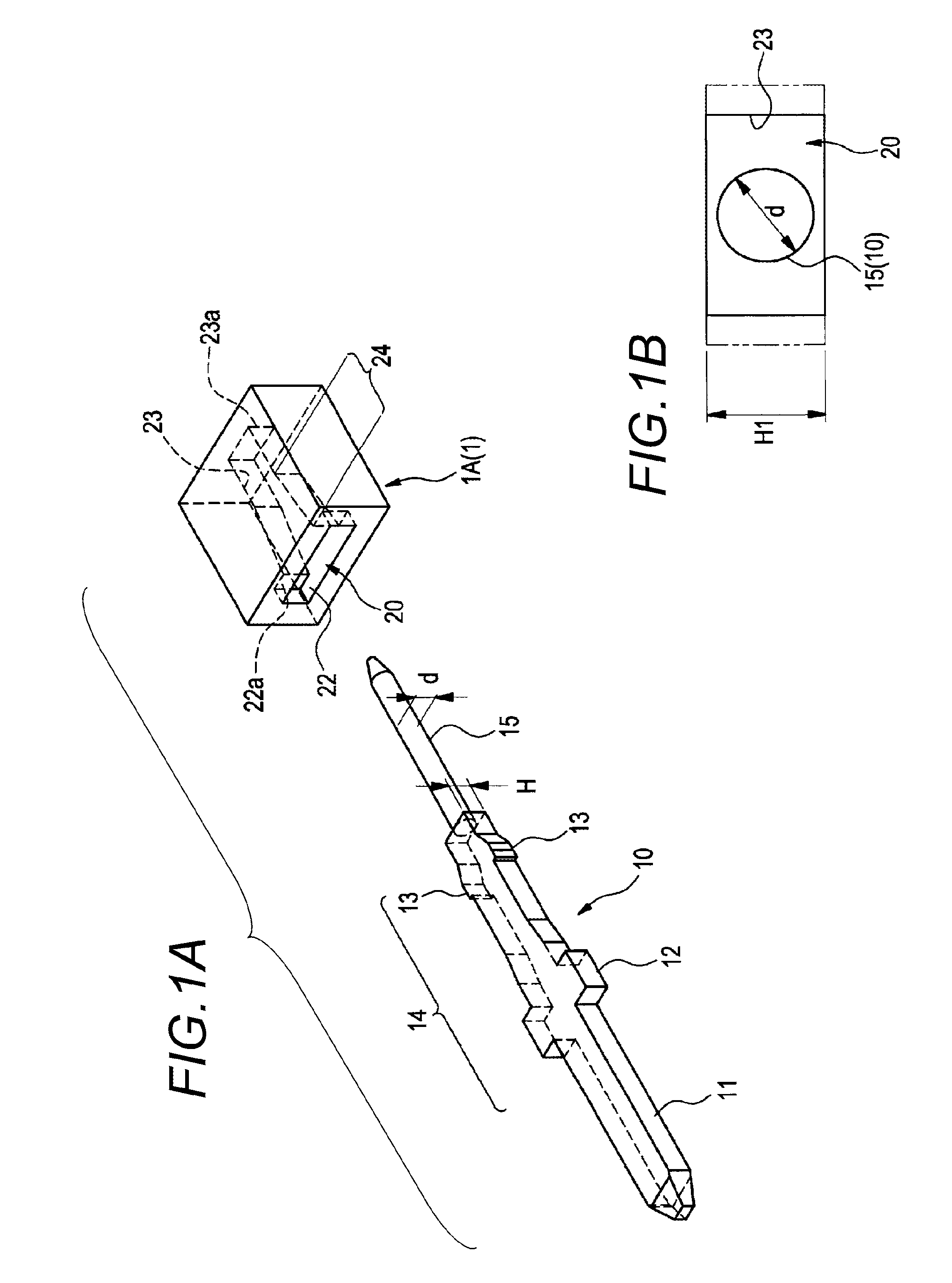 Press-fit terminal for board connector and fixing structure of press-fit terminal to connector housing