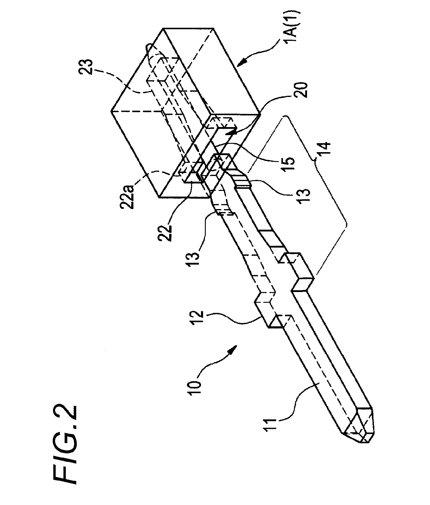 Press-fit terminal for board connector and fixing structure of press-fit terminal to connector housing