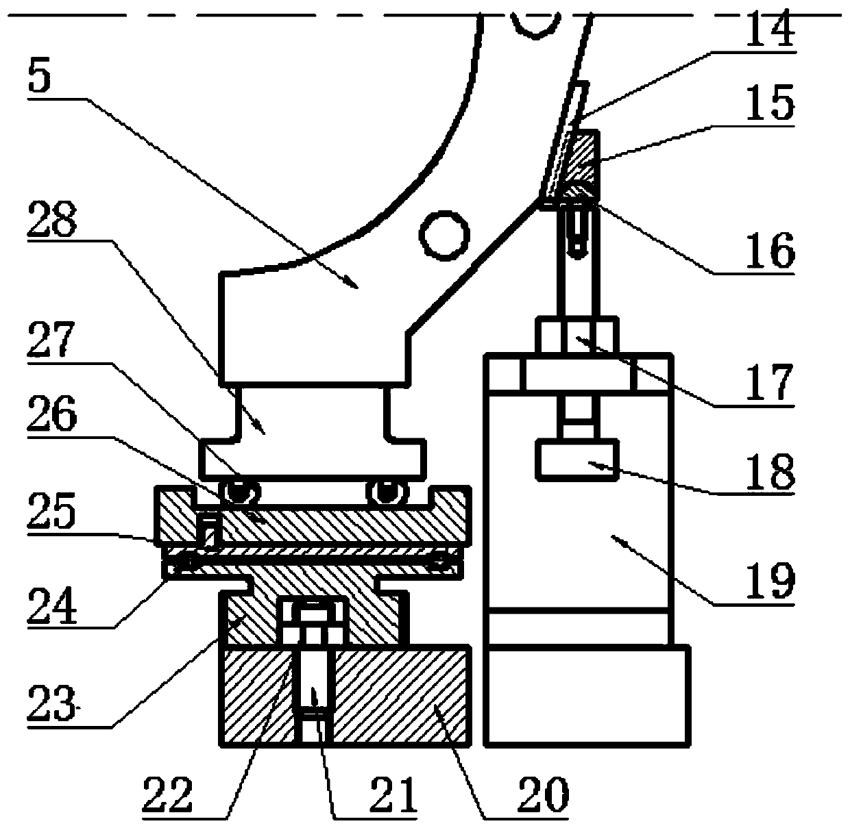 Eccentricity adjustable sliding bearing test device